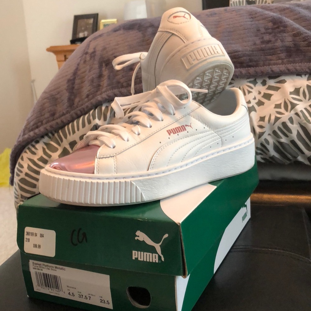 Puma Basket Platform Metallic